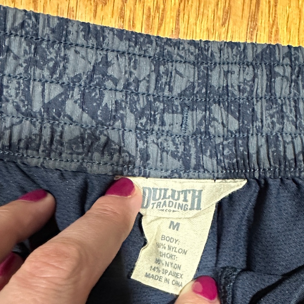 *DULUTH TRADING CO* Blue Patterned Skirt Size Medium - Picture 5 of 9